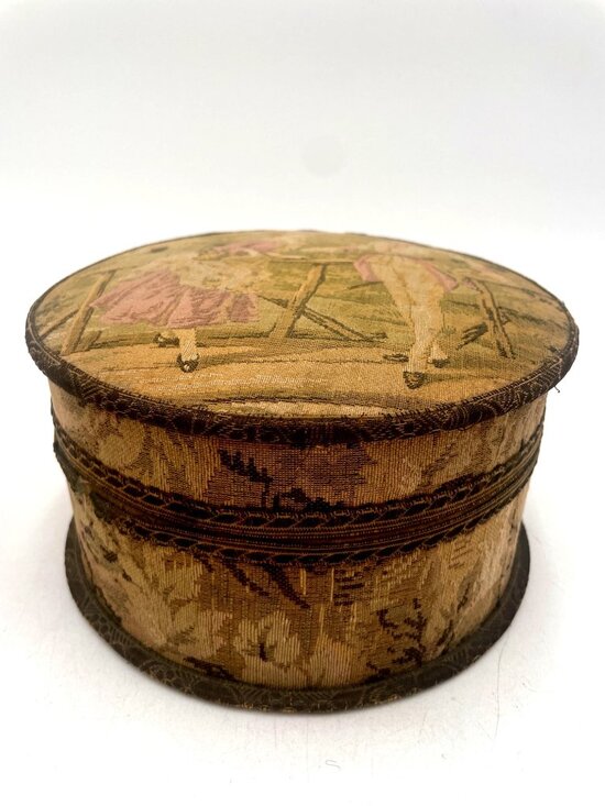 Accessories - Antique Van Heusen Detachable Collars Tapestry Storage Box Plastic Collar Holder